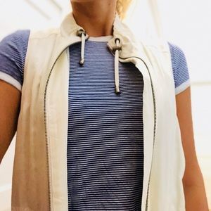 Oversized white vest from Lou & Grey